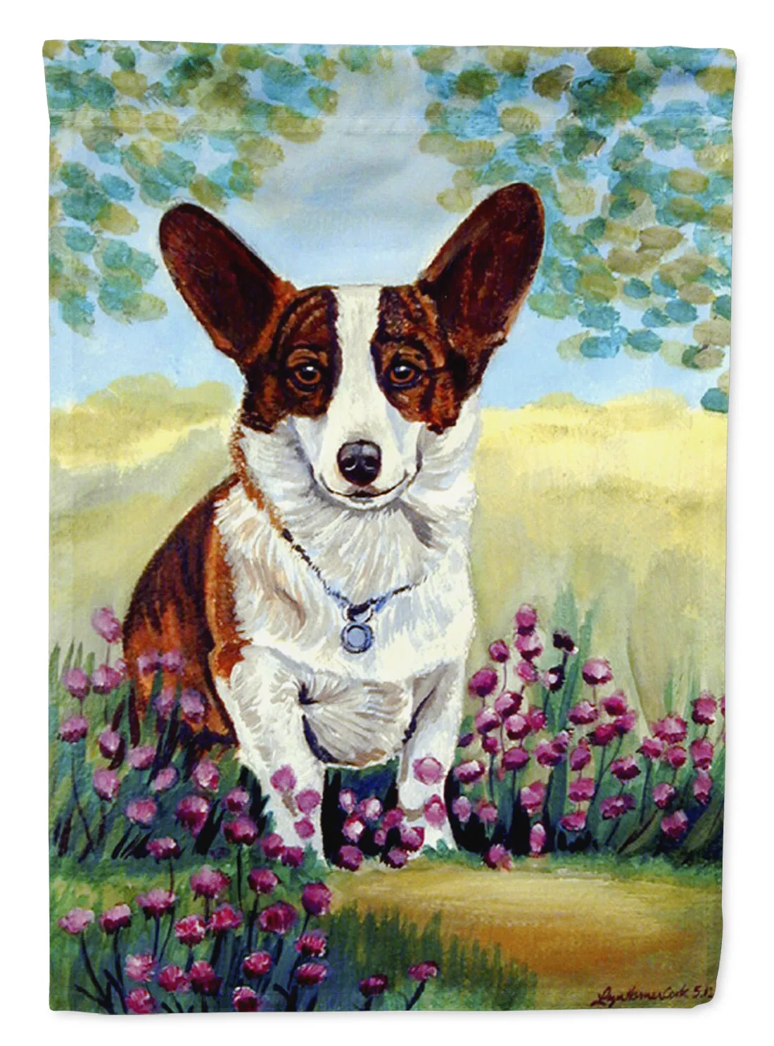 Cardigan Corgi Flag Garden Size