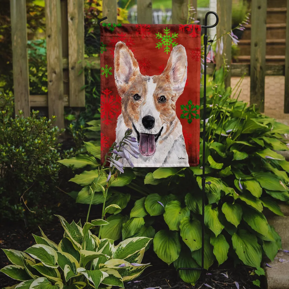 Cardigan Corgi Red Snowflakes Holiday Flag Garden Size SC9744GF