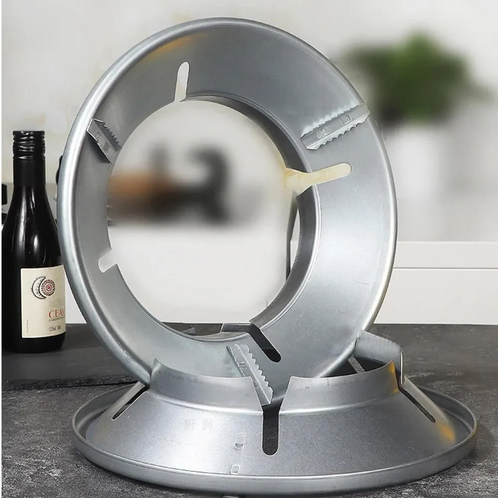 Gas Stove Cover Disk-Windshield Bracket Gas Stove Energy Saving Cover Disk Fire Reflection Windproof Stand (Pack of 2)