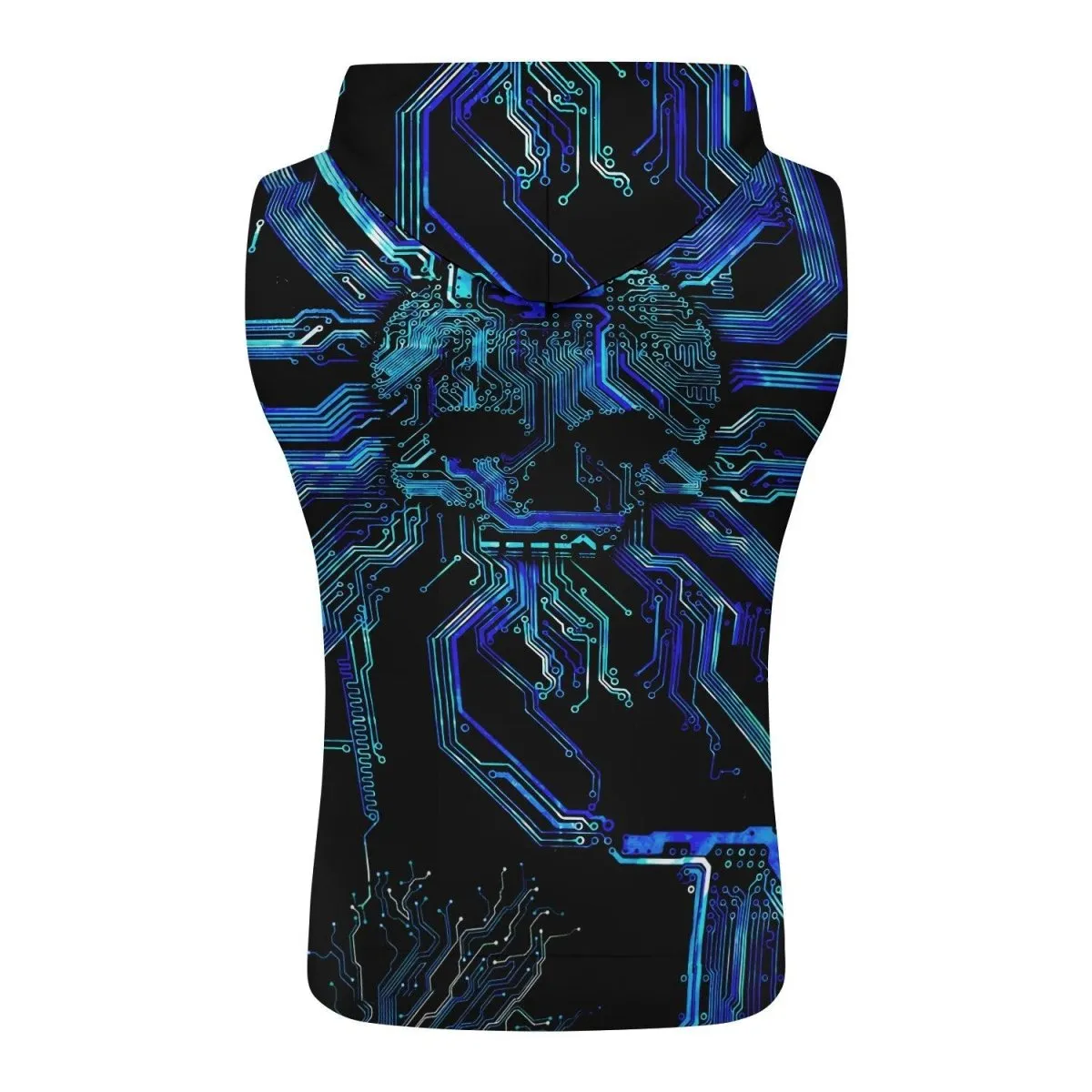 Glowing Circuit Sleeveless Pullover & Zip Hoodie