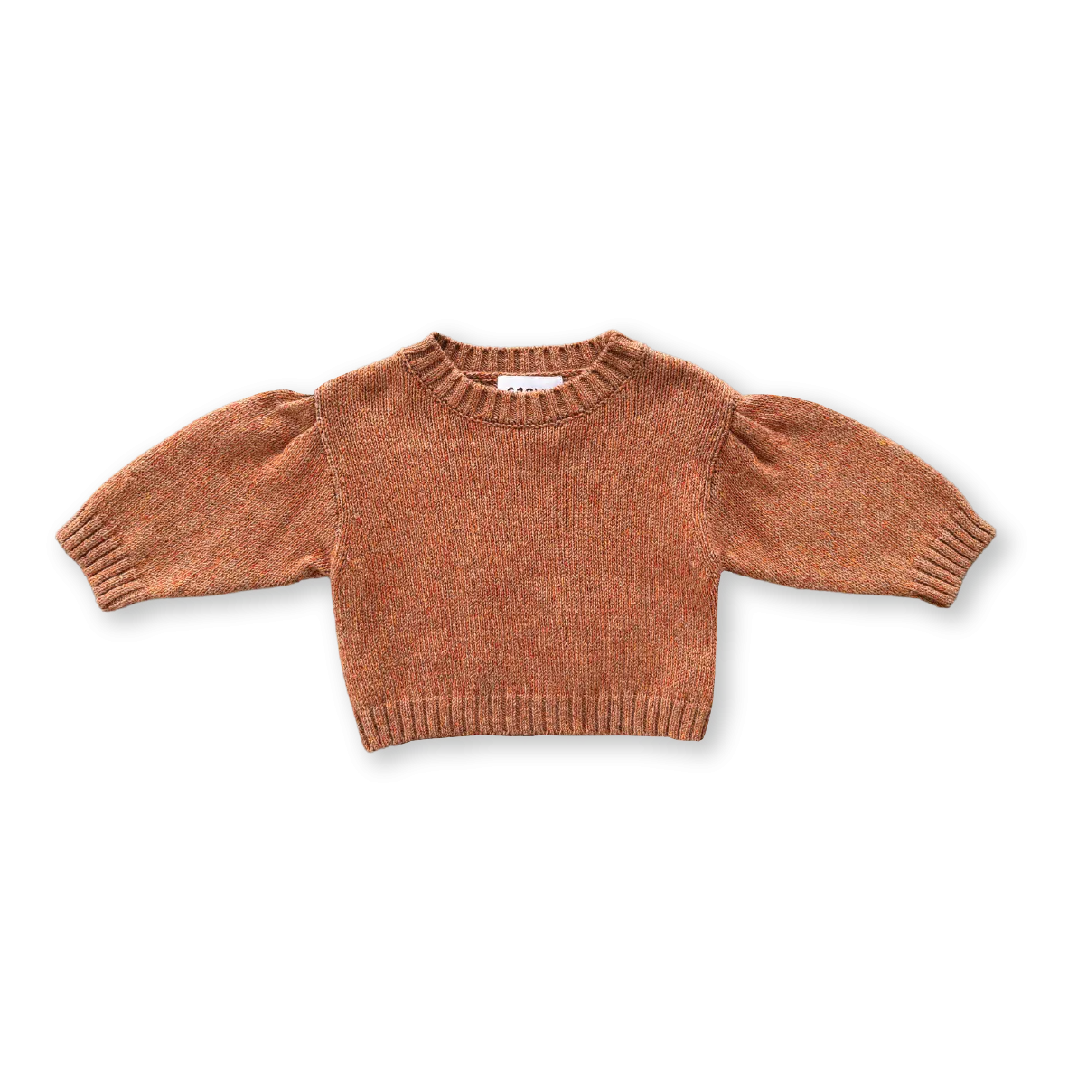 Grown Fleck Yarn Pull Over - Tawny