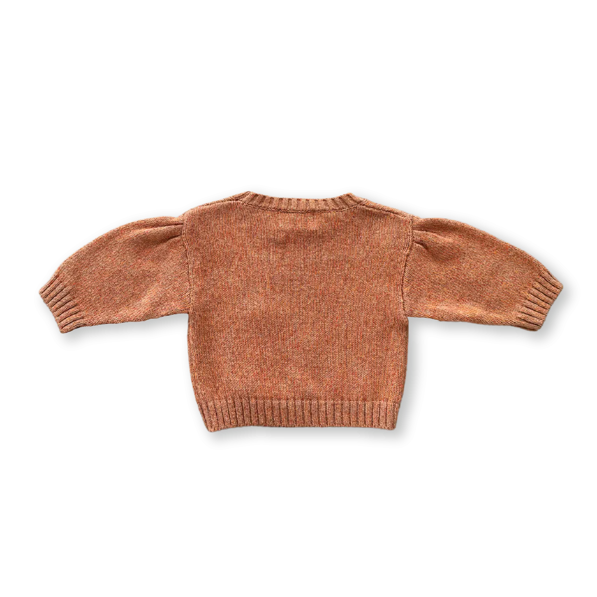 Grown Fleck Yarn Pull Over - Tawny
