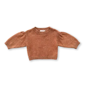Grown Fleck Yarn Pull Over - Tawny