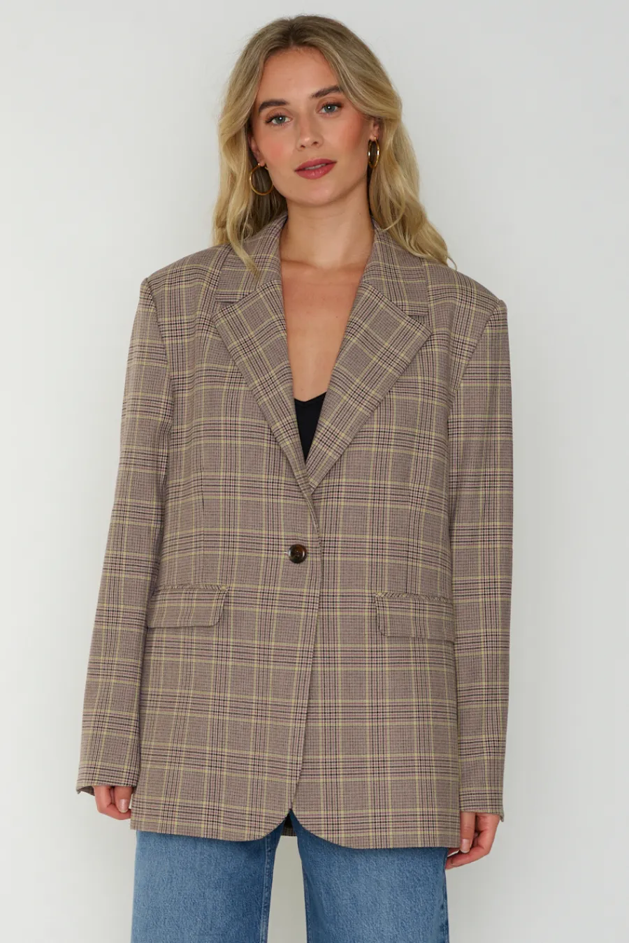 Haven Blazer 13103 Peppercorn Check