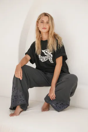 IN HARMONY LACE PANT - CHARCOAL