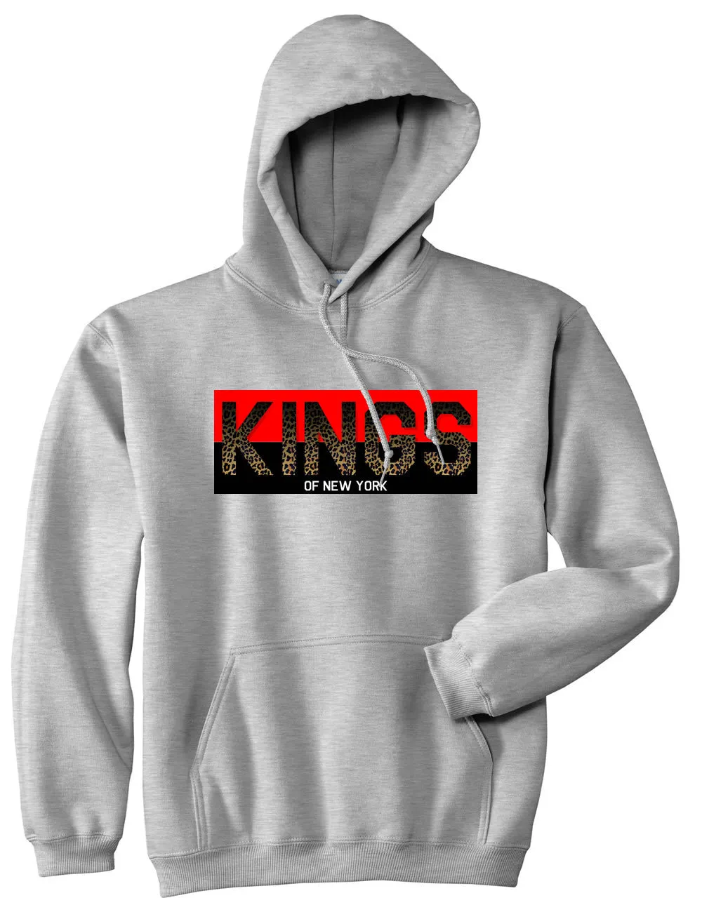 Kings Of NY Cheetah Print Logo Pullover Hoodie Hoody