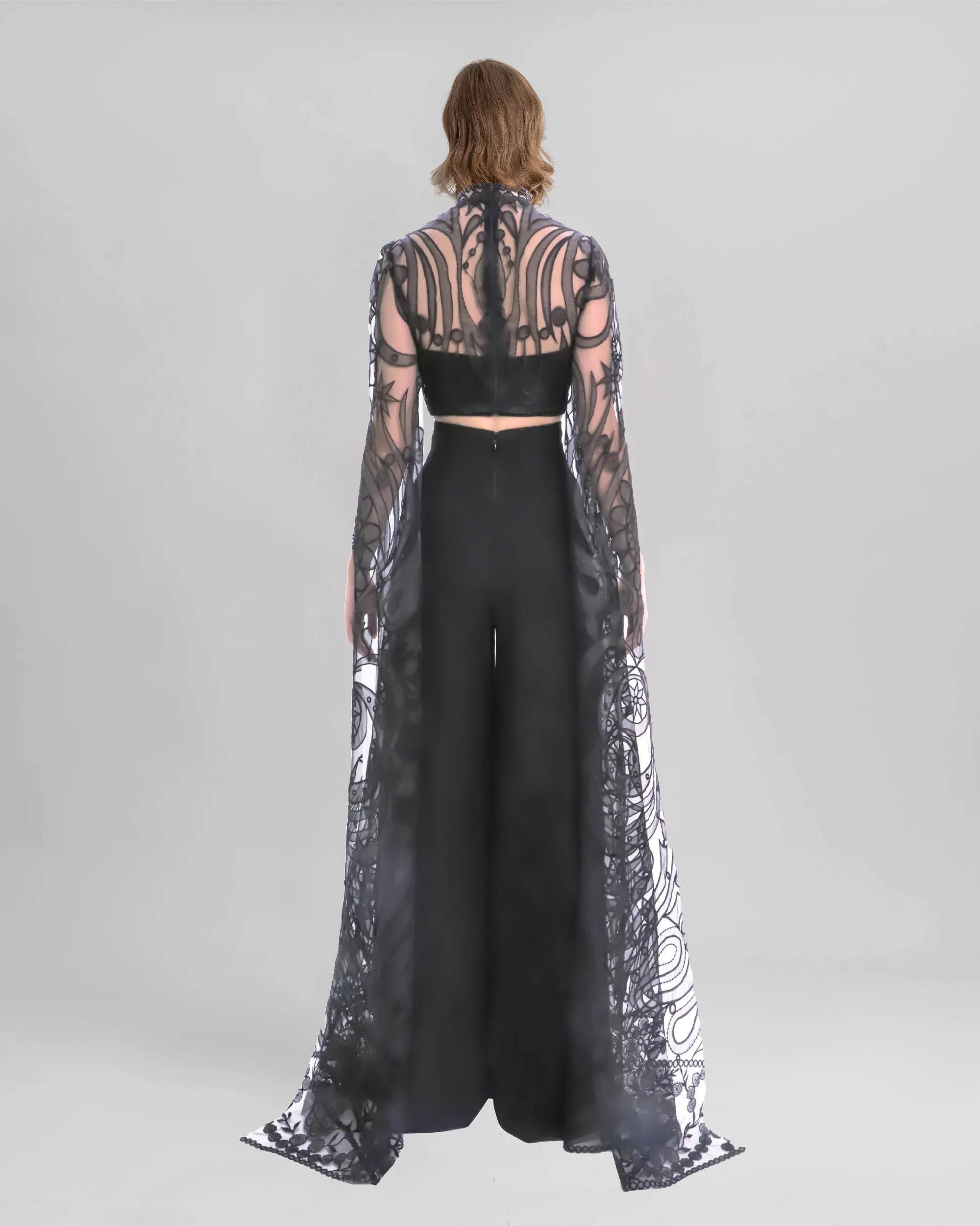 Long Sleeves Top With Flared Pants