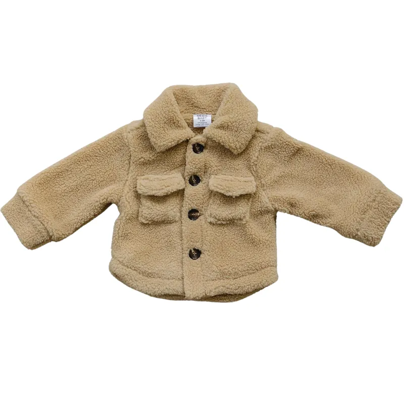 Mebie Baby - Sherpa Shacket in Tan