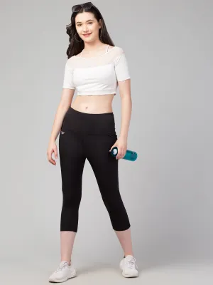 Noir Embrace Knee-Length Leggings