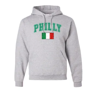 Philly Italian Flag Pullover Hoodie | Philly Italian Flag Ash Pull Over Hoodie