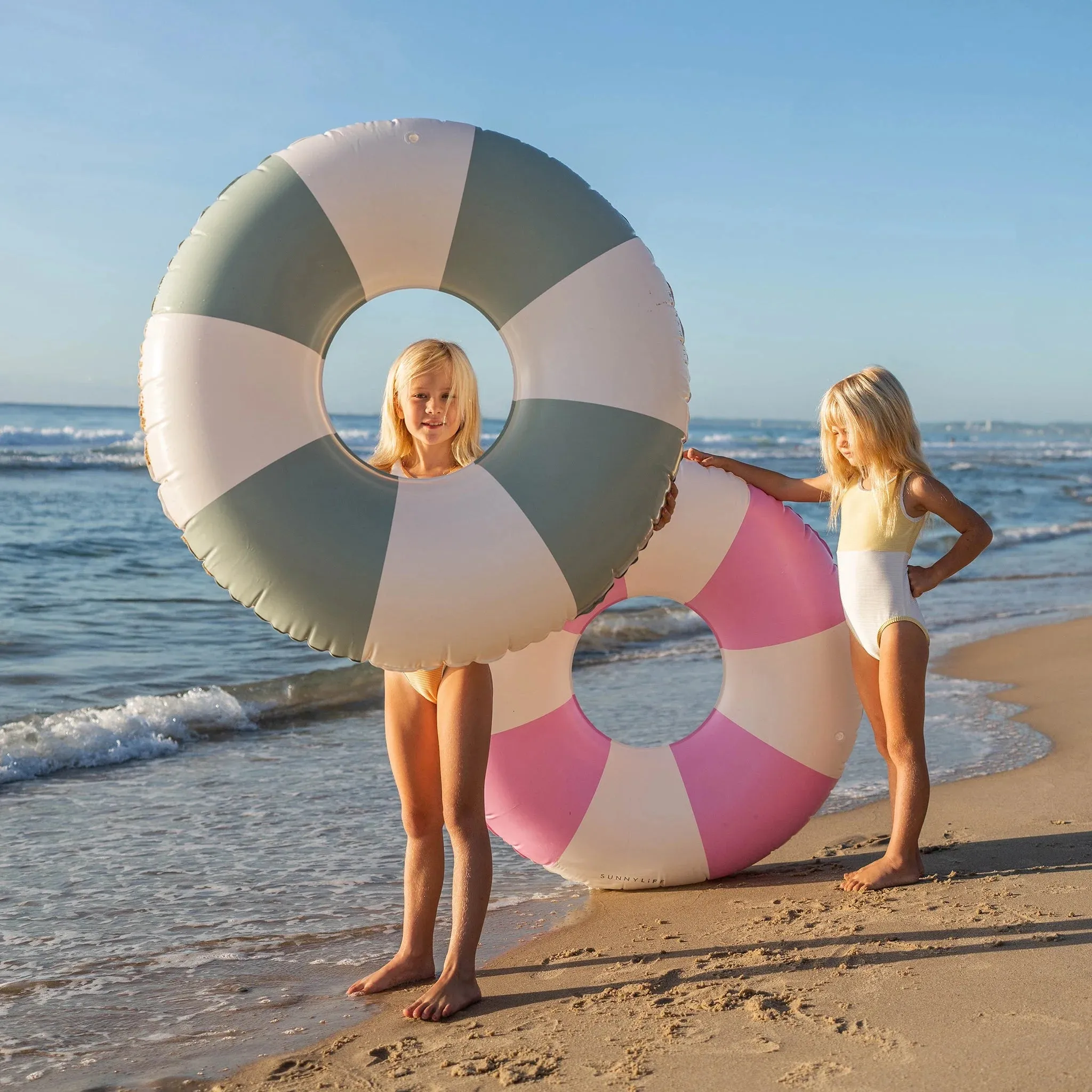 Pool Ring Bubblegum Pink Stripe