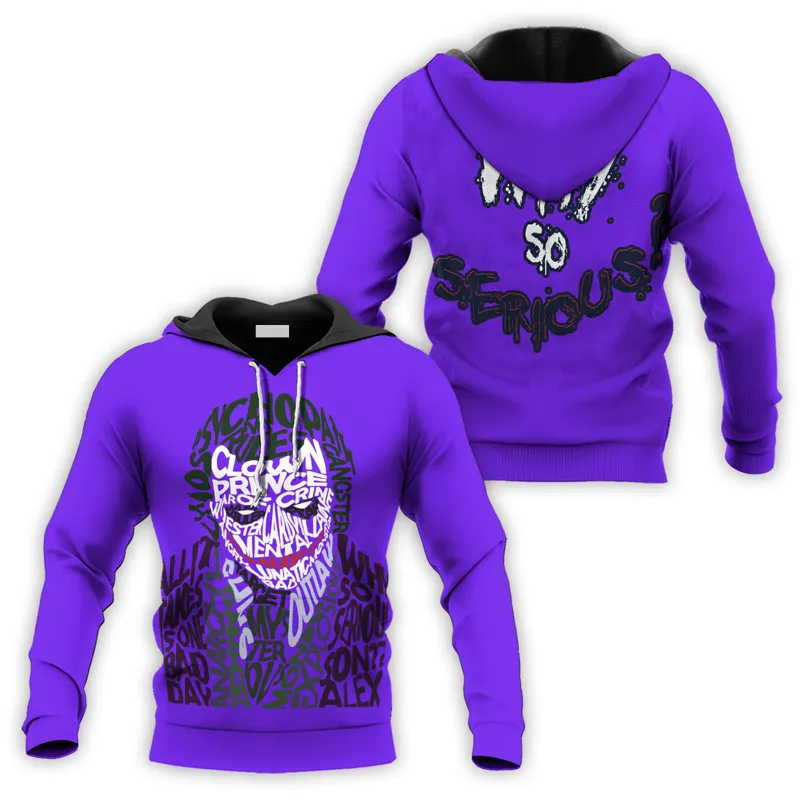 The Clown Prince Of Crime Why So Serious Hoodie & Zip Hoodie