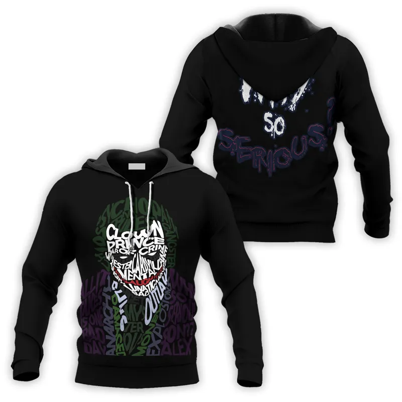 The Clown Prince Of Crime Why So Serious Hoodie & Zip Hoodie
