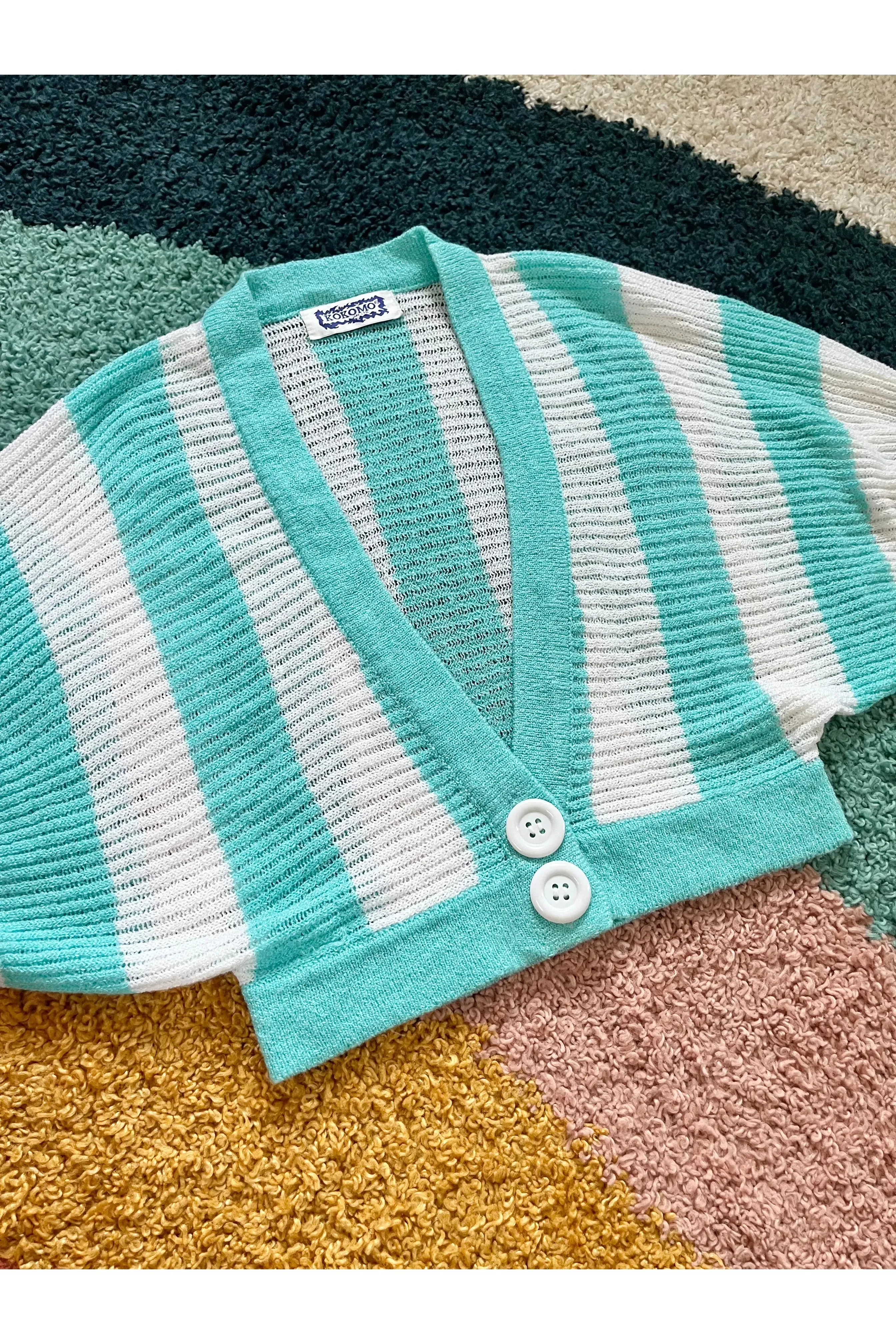 Vintage Crop Ribbed Knit Dolman Sleeve Sweater